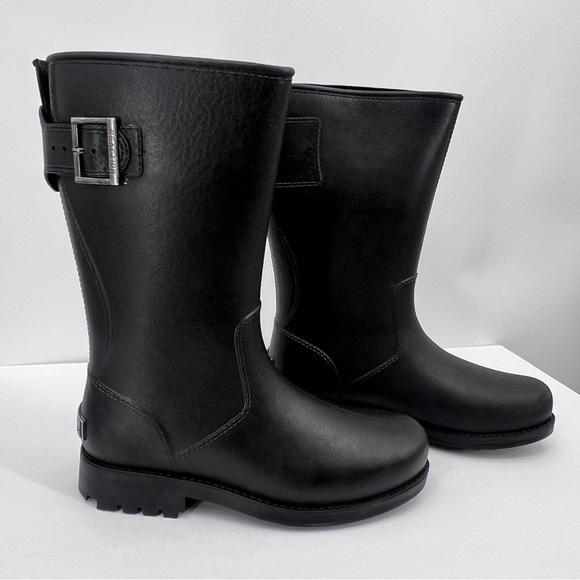 Kenneth Cole Reaction Men's Rainy Dayz Rubber Rain Boots - Black - Picture 1 of 8